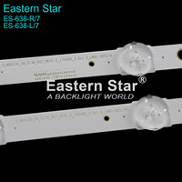 Bandes de rétroéclairage LED ES-638 pour téléviseurs Samsung 58'' UN58MU6120 UA58NU7103KXXM UN58MU6125FXZX – Barre de rétroéclairage LED 14 pièces/ensemble