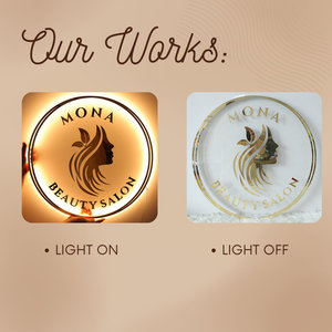Enseigne Lumineuse LED 3D Personnalisée en Acrylique pour Logo d'Entreprise, Décoration Murale de Salon de Coiffure ou Institut de Beauté - Product Image 4