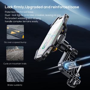 Support de téléphone portable pour vélo de montagne MEMO GW05, anti-vibrations, support de navigation pour moto, support de téléphone portable avec refroidissement - Product Image 3