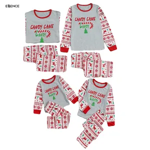 2022 Wholesale Custom Winter Cotton Mommy And Me Matching Christmas Family Pajamas