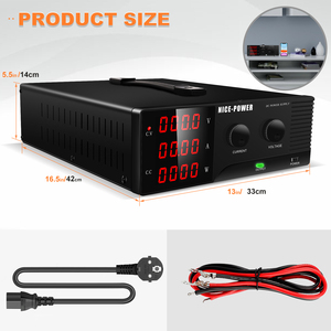 Fuente de Alimentación de CC NICE <span class=keywords><strong>POWER</strong></span> 120V <span class=keywords><strong>72V</strong></span> 150V 10A, Cargador de Baterías, Estabilizador de Voltaje de Banco de Laboratorio para Carga de Baterías de Litio y Plomo-Ácido - Product Image 2