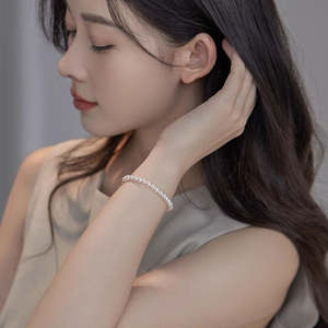 WENCHI Natural Freshwater <b>Pearl</b> 14k <b>Gold</b> <b>Bracelet</b> 14cm Length 30g Weight Elegant and Luxurious Jewelry Accessory - Product Image 4