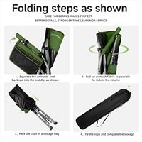 Chaise de camping pliante robuste OEM/ODM en acier inoxydable léger et portable avec porte-gobelet et rangement pour l'extérieur