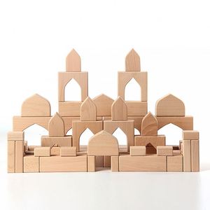 Montessori Preschool Learning Toys Innovative Shapes Large Wooden <b>Building</b> <b>Blocks</b> for Toddlers - Product Image 6