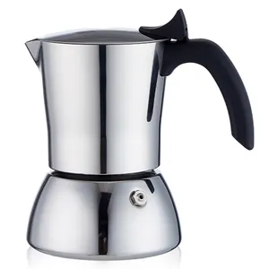 Bincoo Pot Moka Stainless Steel, Pembuat Kopi Espresso Stainless Steel 200Ml