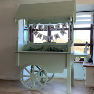 Chariot de bonbons pliable personnalisé Chariot de bonbons de fleurs <span class=keywords><strong>avec</strong></span> roues Décoration de Noël pour enfants de mariage - Product Image 5