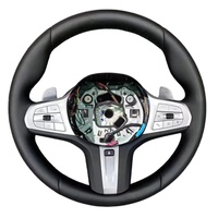 Volant en cuir amélioré pour BMW G20 G30 G37 G01 F90 G11 G12 G80 G38 G02 F97 F98 cousu à la main Version sport personnalisée