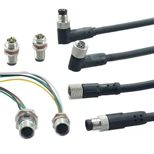 Konektor soket steker penerbangan tahan air IP68 elektrik 2 3 4 5 6 7 8 9 10 Pin untuk kabel