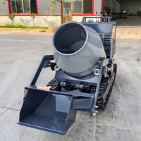 Vente en gros usine – Camion malaxeur à béton mini sur chenilles 300L, moteur Euro5, pompe hydraulique Eaton, auto-chargeur, livraison rapide