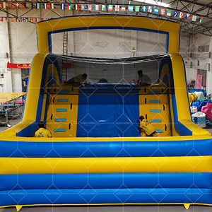 AirFunPro Colorful Two Players Challenge Lona de PVC personalizada Carrera de obstáculos inflable de doble canal ecológica para alquiler - Product Image 3