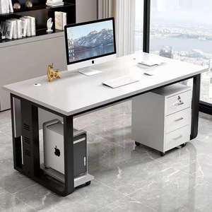 โต๊ะทำงานไม้โต๊ะผู้บริหารโต๊ะทำงานทำจากไม้แบบเรียบง่ายโต๊ะทำงานเฟอร์นิเจอร์สำนักงานโต๊ะผู้บริหารพร้อมบอสแบบฮัทช์ - Product Image 6