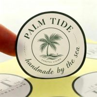Etiquetas Adhesivas Personalizadas con Logotipo Impreso para Bebidas de Café, Etiquetas de Embalaje con Reverso Mate de Lujo