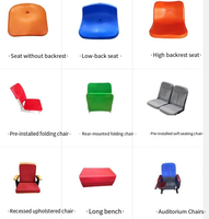 Sièges de tribune en polypropylène à bords arrondis sécurisés, chaises de gradins de qualité scolaire pour la maternelle, la salle de sport et la garderie