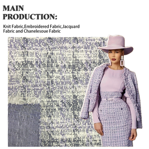 Venta Directa <span class=keywords><strong>de</strong></span> Fábrica 2024 Telas <span class=keywords><strong>de</strong></span> Otoño Invierno Estilo Chanel Tejido <span class=keywords><strong>de</strong></span> Tweed <span class=keywords><strong>de</strong></span> Punto para Abrigos y Maletas - Product Image 1