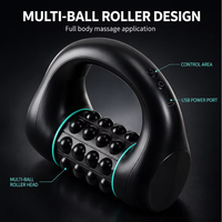 Masseur à rouleaux électrique compact et portable, 3 vitesses, rechargeable par USB, pour la récupération musculaire en profondeur, utilisation en voyage