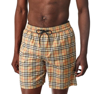 Shorts de bain pour hommes en toile mi-longue tricotée, respirants, écologiques, à séchage rapide, décontractés, solides, été 2023, haute qualité, vente en gros, OEM personnalisé - Product Image 1