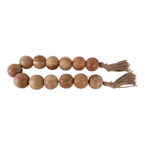 Ghirlanda di perline in legno con nappe decorative per l'arredamento della casa e dettagli per la decorazione di bagni, uffici e soggiorni - Product Image 4