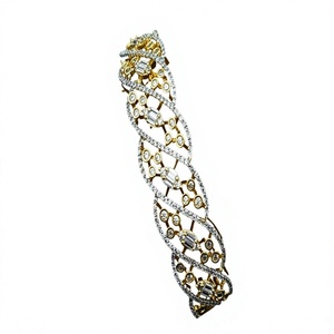 Pulseras de Diseño Elegantes de Primera Calidad con Acabado Dorado y Blanco, Abribles, para Bodas, Compromisos y Fiestas, para Mujer - Product Image 2