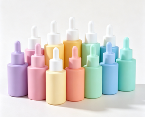 Excelente Botella de Vidrio Plana de 30 ml con Gotero y Fondo Grueso, Botella Colorida para Aceites Esenciales y Suero Cosmético - Product Image 4