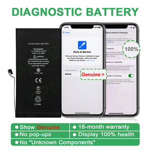 แบตเตอรี่แท้สำหรับ <span class=keywords><strong>iPhone</strong></span> 12 13 14 15 Pro 12 13 14 15 Pro Max ของ Health Show คุณภาพ 100% สำหรับ<span class=keywords><strong>เปลี่ยน</strong></span>แบตเตอรี่โทรศัพท์ 0 รอบการใช้งาน - Product Image 1