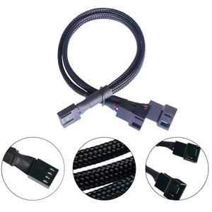 Câble d'extension Y Splitter 4 broches <span class=keywords><strong>PWM</strong></span> pour boîtier PC, ventilateur de refroidissement à contrôle de température de la carte mère - Product Image 2