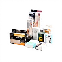Boîte en papier adhésive pliable personnalisable avec des matériaux recyclés et un design haut de gamme pour l'électronique grand public Impression offset