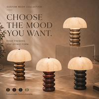 Lampe de table vintage en fer demi-cercle avec abat-jour en faux albâtre G9 Trois ampoules AC85 265V pour salon, chambre, entrée