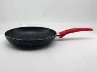 Wajan Penggorengan Aluminium Anti Lengket Keramik, Gagang Bakelite Tahan Panas, Kompatibel Induksi untuk Memasak di Rumah Grosir