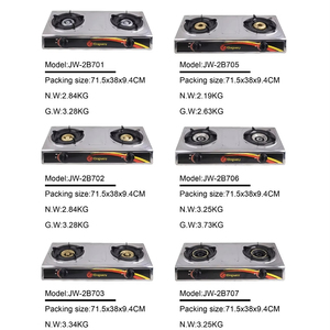 Estufas de gas de acero inoxidable de 2 quemadores a precio económico, estufas de gas portátiles con quemadores esmaltados de doble quemador. - Product Image 6