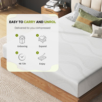 [Stock US] Matelas en mousse à mémoire de forme de 14 pouces avec gel rafraîchissant au thé vert, expédition rapide depuis l'entrepôt américain, dropshipping acceptable