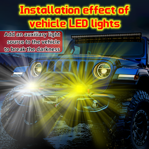 DGLS Công Suất Cao Với Fan Xe Đèn <span class=keywords><strong>LED</strong></span> Lưới Tản Nhiệt Đèn Sương Mù Làm Việc Ánh Sáng Bên Ngoài Phụ Trợ Đèn Off-Road Xe SUV Xe Tải - Product Image 5