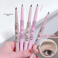 FAMOTY pensil alis ujung ganda, pewarna Mineral alami tahan air tahan lama produk kosmetik grosir