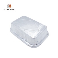 Récipient en papier d'aluminium personnalisé de 800ml avec couvercle pour emballage, casserole à emporter recyclable de cuisson