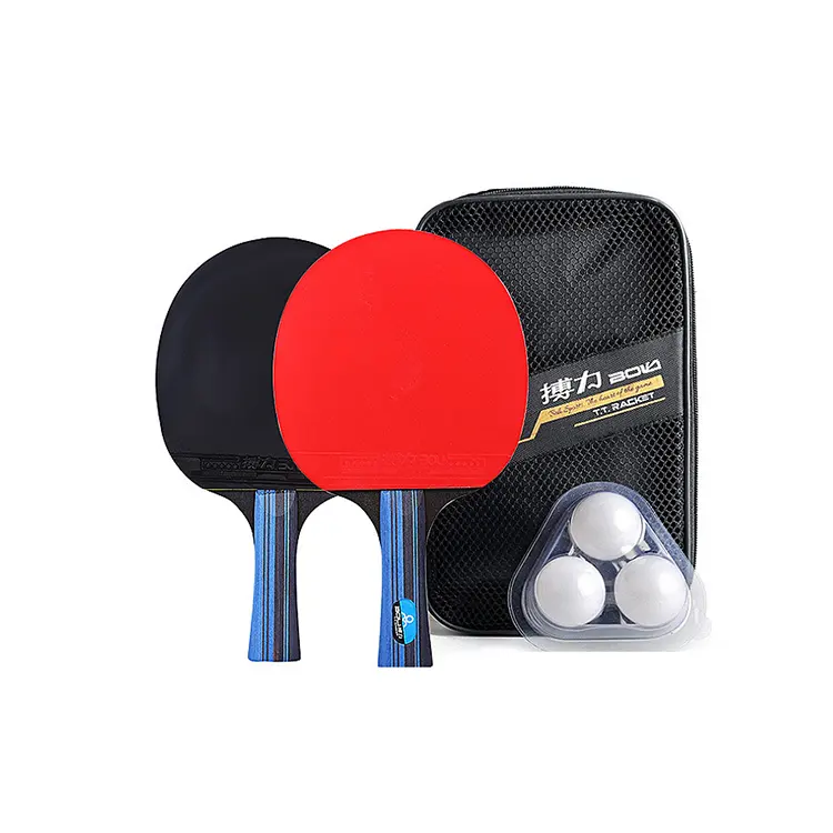 Powkidang — ensemble de 2 raquettes de Tennis de Table, jeu professionnel avec étui de transport, ping-pong, qualité Premium, 3 balles
