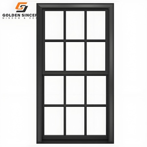 Fenêtre à guillotine double en aluminium noir GS pour style contemporain - Product Image 6