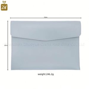 A4 Business Documents Quick Ship Blue Notebook Pad Bag for Office School Faux Leather <b>Files</b> <b>Organizer</b> - Product Image 6