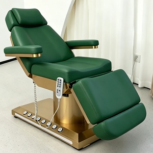 Table de soin électrique inclinable de style luxueux avec cadre en acier doré, lit pour extensions de cils moderne et luxueux, 3/4 moteurs réglables pour salon, boutique, <span class=keywords><strong>spa</strong></span> - Product Image 3