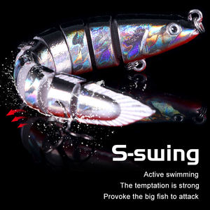 เหยื่อตก<span class=keywords><strong>ปลา</strong></span>แบบหลายท่อน 9 ท่อน รูปทรง<span class=keywords><strong>ปลา</strong></span>ขนาด 10 ซม. น้ำหนัก 10 กรัม <span class=keywords><strong>ตา</strong></span> 3 มิติ เหมือนจริง สำหรับตก<span class=keywords><strong>ปลา</strong></span>ทะเล - Product Image 3