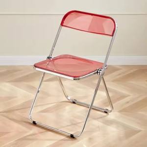 Hot Sale Foldable <b>Chair</b> Acrylic Plastic Metal <b>Dining</b> <b>Chairs</b> for Home Restaurant - Product Image 4