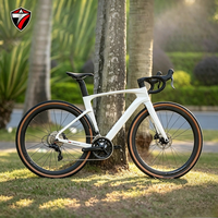 Vélo d'aventure en fibre de carbone Gravel V3 Wheeltop Eds Tx 24 vitesses, jantes en alliage d'aluminium 700*40c, fourche à câblage interne complet