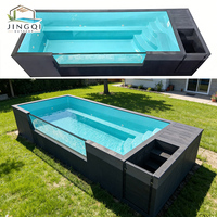 Piscine hors sol préfabriquée en composite de fibre de verre (FRP) pour jardin, jacuzzi spa profond, prix usine