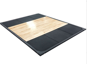 Çin toptan kauçuk ve ahşap kaplı özel eğitim tipi halter platformu - Product Image 3