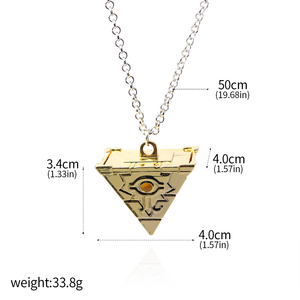 สร้อยคอและพวงกุญแจโลหะรูปปริศนา 8 ดีไซน์เกมยูกิโอ โกลเด้น มิลเลนเนียม สำหรับตกแต่ง - Product Image 3