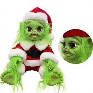 Peluche <span class=keywords><strong>Grinch</strong></span> <span class=keywords><strong>de</strong></span> Noël 2022, cheveux verts, peluche courte et coton PP, 20x20x28cm, cadeau pour enfants - Product Image 1