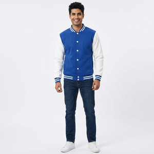<b>Men's</b> Autumn Fashion Baseball Jackets <b>Long</b> Sleeve Stand Collar Loose Outwears <b>Coats</b> Sport Casual Button up Sweatshirts - Product Image 1