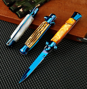 Cross-border Hot-selling High Hardness Sharp Mafia Italian AKC Outdoor Folding Knife Camping Survival Portable Tactical Knife - Product Image 5