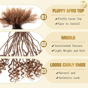 Extension Microlocs Boutique 0,1 Centimetri Stile Sisterlocks con Punte Riccioline <span class=keywords><strong>Castano</strong></span>-Auburn # <span class=keywords><strong>Capelli</strong></span> Indiani Remy 33 Pollici Fatti a Mano per Saloni USA - Product Image 2