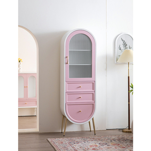 <span class=keywords><strong>Armoire</strong></span> de rangement vintage en <span class=keywords><strong>bois</strong></span> massif <span class=keywords><strong>rose</strong></span>, buffet de salle à manger, <span class=keywords><strong>armoire</strong></span> à thé antique à arche pour entrée - Product Image 4