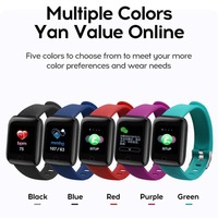 Vente directe d'usine, montre connectée sportive 116+, tracker d'activité, écran IPS, compatible Android, étanche IP-67, Wi-Fi, écouteurs