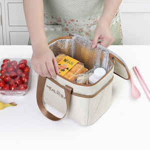 Sac à repas isotherme en tissu Oxford avec doublure en aluminium, grande capacité pour les étudiants et les employés de bureau - Product Image 4